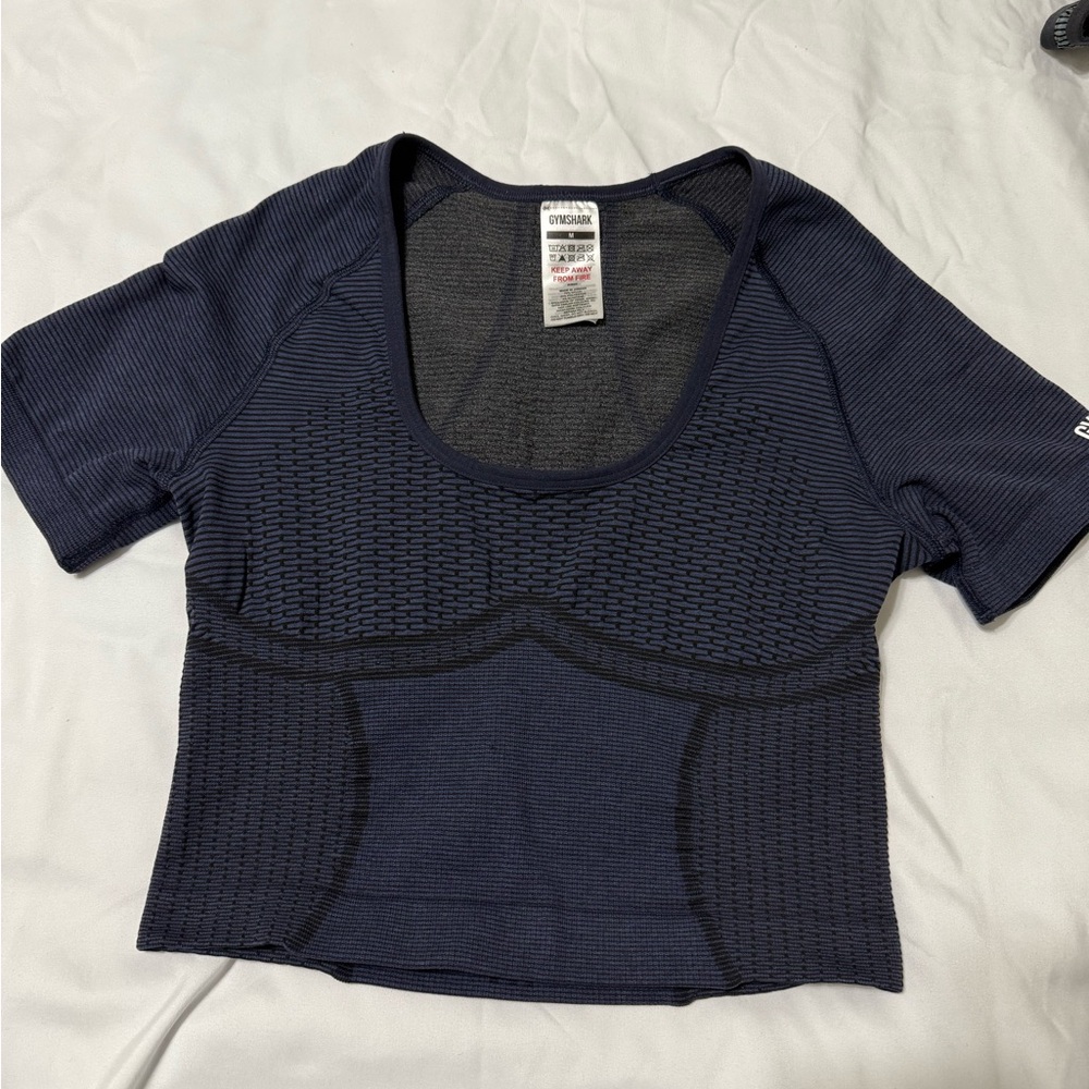 Gymshark Dark Blue Short Sleeve Top